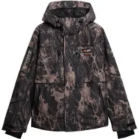Superdry för män. MS110190A Skidskaljacka brun, svart (XL), Casual, Deportivo, Snö, Återvunnen polyester, Hållbar