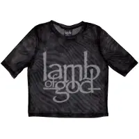 Ginza.se Lamb Of God: Ladies Crop Top/Logo (Black) (Mesh) (X-Small)