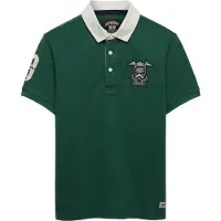 Superdry för män. M1110469A Vintage Pique Rugby grön polotröja (XL), Casual, Bomull, Kort ärm