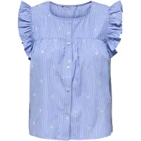 ONLY Blus 'Amanda' blå / vit