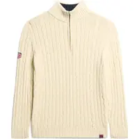 Superdry för kvinnor. W6110607A Beige Henley-tröja i rugbystil (XS), Casual, Bomull