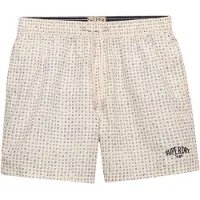 Superdry för män. M3010262A Premium Tryckt 15 vit baddräkt (XL), Strandkläder, Återvunnen polyester