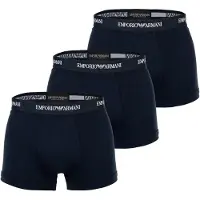 Emporio Armani för män. EM000259_AF14132 Set om 3 marinblå boxershorts (S), Svart, Hemkläder, Syntetisk
