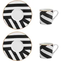 MIKASA Luxe Deco Espressokoppset 100ml 2 Enheter
