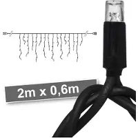 SOLAR PLUS Chrissline Pro icicle Original, längd 2 m, nedhängd 0.7 m, vit (startkabel tillköpes)