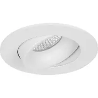 The Light Group Downlight OnePro, dimbar, Vitt / opal, Vardagsrum / matsal, Aluminium / grå / zink, Downlights