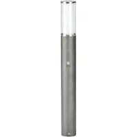 ALBERT LEUCHTEN Fullbordad pollare Elvio med rörelsesensor ELVIO, Aluminium / grå / zink, Rostfritt stål, Modern