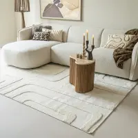 Studio Clarice Ullmatta | Judith Lines gräddvit hos Volero | 80x150cm | Ull | Enfärgad | Rektangulär | Hög lugg