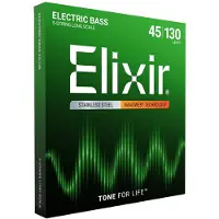 Elixir 14777 NanoWeb Light Long Scale 45-130 Basgitarrsträngar