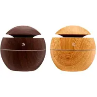 Melitt Träkorn Rund Luftfuktare Luftfuktare Wood Grain Aromaterapi Maskin Kontor, Sovrum, Sovsal Dekoration
