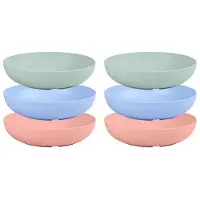 Typecat 6-Delade MorrhåR Fatigue Cat Bowl - 5,5 Tums Grund KattmatskåL Bred Katt VåTmatningsskåLar, PET-Tallrik för Kattungar