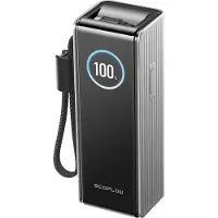 EcoFlow RAPID (25000 mAh, 170 W) – Inbyggd kabel – Powerbank – Silver