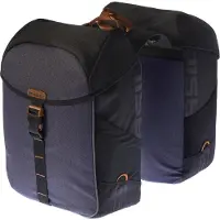 Basil Miles, Bak, Cykelväska, Polyester, Grå, 34 l, 10 kg