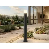 TRIO Lighting Pollare uthomus Hoosic, dimbar, Svart, Aluminium / grå / zink, Modern, Utomhuslampa