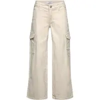 Name it Byxor - NkfRose Wide Twill - Turturduva - - 9 år (134) - Byxor - Bomull
