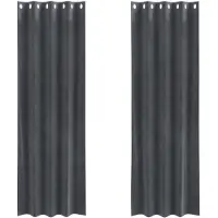 vidaXL Gardiner Ljusgrå Polyester 140 x 260 cm Dekorativa inslag