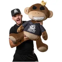 First Grade Monkey nalle - Squish Heads - 60 cm