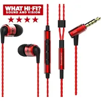 SoundMagic E80C hörlur in-ear med mik/Red