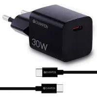 Ginza.se Champion: Laddare 30W + USB-C Kabel Svart