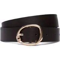 Tommy Hilfiger Sculpted Buckle Leather Belt
