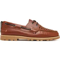 Tommy Hilfiger Leather Braided Boat Shoes