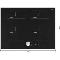 NEFF T67TTX4L0, Svart, Inbyggd, 70 cm, Zoninduktionshäll, Keramisk, 4 zon(er)