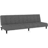 vidaXL 2-sits bäddsoffa mörkgrå sammet 375764