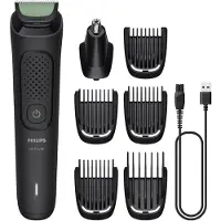Philips MG3920/15, svart, 0,5 mm, 1,2 cm, 1 mm, universal, skägg, öra, huvud, näsa