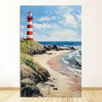 GIEKIKI Claude Monet Abstrakt Berömd Teckning Konsttryck och Poster Vintage Färgglad Gård Blomma Scenisk Havslandskap Canvas Målning Heminredning 50x75cm