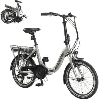 Electric Ride SPATIAL 2002 Vuxen Elcykel Med Passagerarsäte 250W Motor 36V10.4Ah Batteri 20 Tum Landsvägsdäck Stadspendling Vikbar Elcykel сhampagne