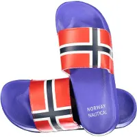 NORWAY 1963 Norge Flagga Sandaler Avslappnad Skotyper