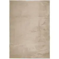 vidaXL Mjuk matta HUARTE med kort lugg tvättbar sandbeige 140x200 cm