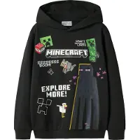 Name it Sweatshirt 'NKMJu Minecraft' marinblå / grön / svart / vit