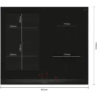 Siemens iQ700 EX675HEC1E, Svart, Inbyggd, 60 cm, Zoninduktionshäll, Keramik, 4 zon(er)