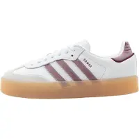 Adidas Originals Låg sneaker 'Samba' ljusgrå / mörklila / vit