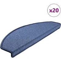 vidaXL Trappmattor 20 st blå 65x24x4 cm