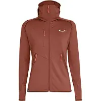 Salewa - Fleece dam - Agner Hybrid PL DST W FZ Hoody Etruscan Red Melange för Unisex - Storlek XS - Röd