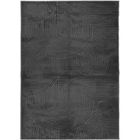 vidaXL Matta IZA kort lugg skandinavisk look antracit 240x340 cm