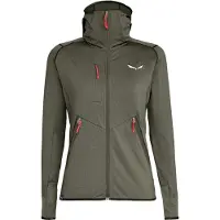 Salewa - Fleece dam - Agner Hybrid PL DST W FZ Hoody Faded Green Melange för Unisex - Storlek M - Grön