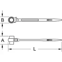 Ks Tools 5221013 522.1013 Byggnadsställningsnyckel Nyckelvidd (Metrisk) (för titel) 10 - 13 mm