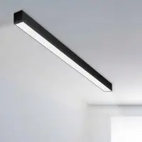 The Light Group SLC LED-ljuslist CLICK, svart, 140 cm, CCT, DALI, IP20 Click, dimbar, Svart, Vardagsrum / matsal, Aluminium / grå / zink, Modern, Ljus list