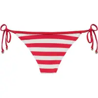 Tommy Hilfiger Stripe Ribbed Side Tie Bikini Bottoms