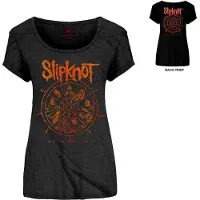 Ginza.se Slipknot: Ladies Scoop Neck T-Shirt/The Wheel (Black) (Back Print) (Small)