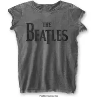 Ginza.se The Beatles: Ladies Burnout T-Shirt/Drop T Logo (Charcoal Grey) (X-Large)