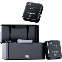 BlitzWolf trådlös mikrofon, BW-SX63, 1000mAh (svart)