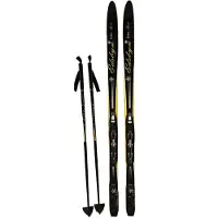Edsbyn Kids' Extra Ski Set Black/Yellow