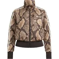 Adidas Originals Satin Snake Print Firebird Track Top, beige