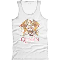 Ginza.se Queen: Unisex Vest T-Shirt/Classic Crest (White) (Small)