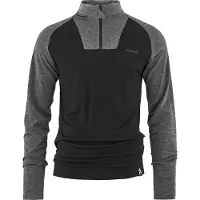 Bula Men's Retro Merino Wool Halfzip Sweater Black