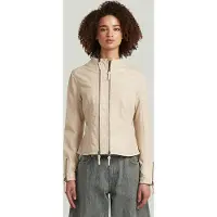 G-Star Lynn Leather Biker Jacket - Beige - Women